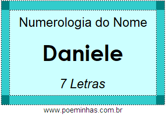 Numerologia do Nome Daniele