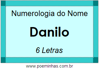 Numerologia do Nome Danilo