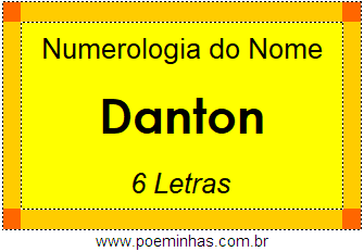 Numerologia do Nome Danton