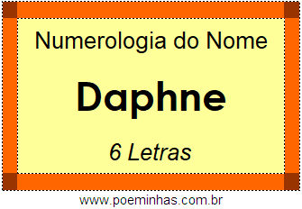 Numerologia do Nome Daphne
