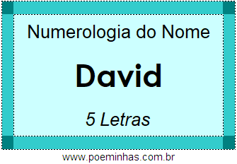Numerologia do Nome David
