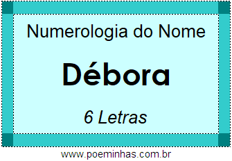 Numerologia do Nome Débora