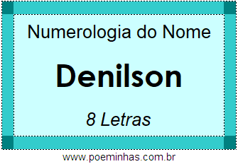Numerologia do Nome Denilson