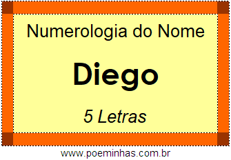 Numerologia do Nome Diego