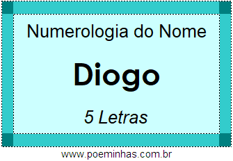 Numerologia do Nome Diogo