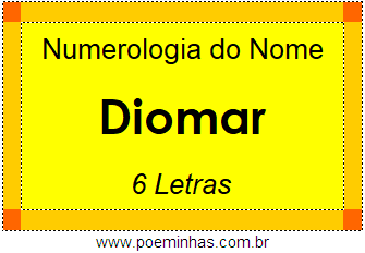 Numerologia do Nome Diomar