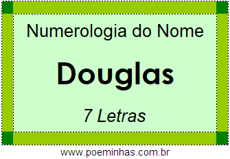 Numerologia do Nome Douglas