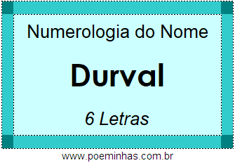 Numerologia do Nome Durval