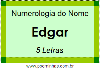 Numerologia do Nome Edgar