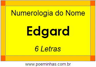 Numerologia do Nome Edgard