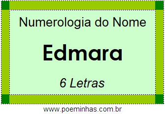 Numerologia do Nome Edmara