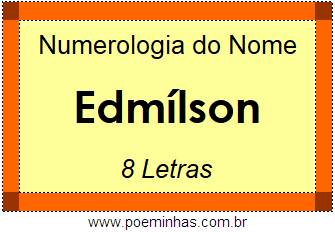 Numerologia do Nome Edmílson