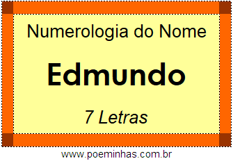Numerologia do Nome Edmundo