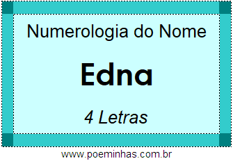 Numerologia do Nome Edna