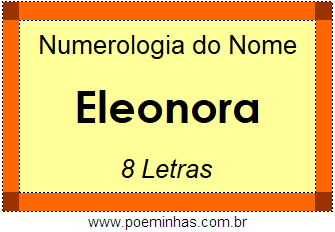 Numerologia do Nome Eleonora