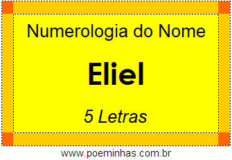 Numerologia do Nome Eliel