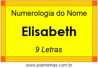 Numerologia do Nome Elisabeth