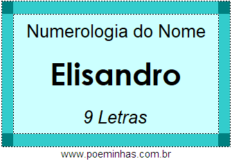 Numerologia do Nome Elisandro