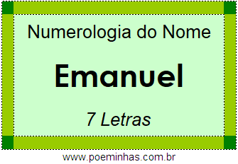 Numerologia do Nome Emanuel