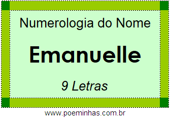 Numerologia do Nome Emanuelle