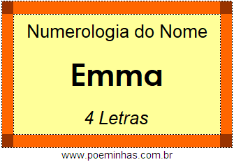 Numerologia do Nome Emma