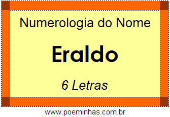 Numerologia do Nome Eraldo