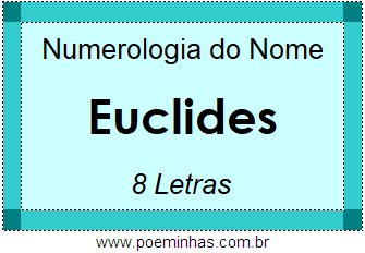 Numerologia do Nome Euclides