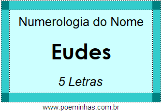 Numerologia do Nome Eudes