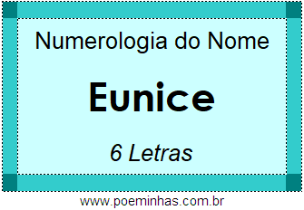 Numerologia do Nome Eunice