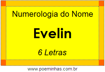 Numerologia do Nome Evelin