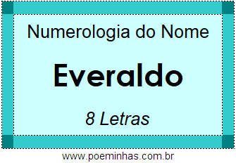 Numerologia do Nome Everaldo