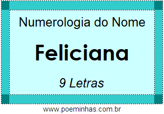 Numerologia do Nome Feliciana