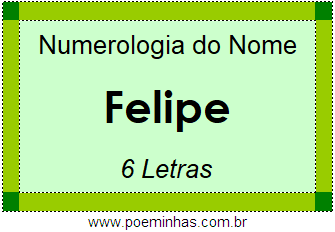 Numerologia do Nome Felipe