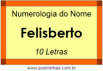 Numerologia do Nome Felisberto