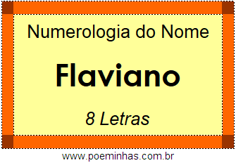 Numerologia do Nome Flaviano