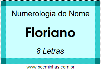 Numerologia do Nome Floriano