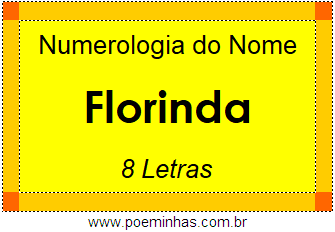 Numerologia do Nome Florinda