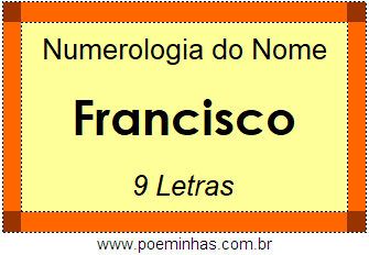 Numerologia do Nome Francisco