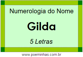 Numerologia do Nome Gilda