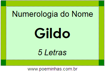 Numerologia do Nome Gildo