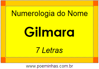 Numerologia do Nome Gilmara