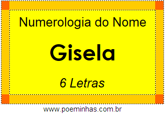 Numerologia do Nome Gisela