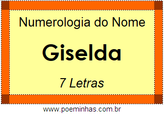 Numerologia do Nome Giselda
