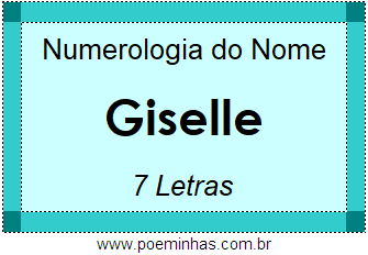 Numerologia do Nome Giselle