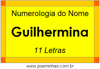 Numerologia do Nome Guilhermina