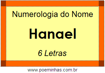 Numerologia do Nome Hanael