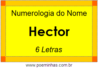 Numerologia do Nome Hector