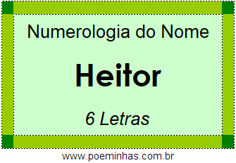 Numerologia do Nome Heitor