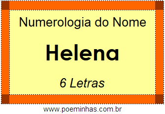 Numerologia do Nome Helena