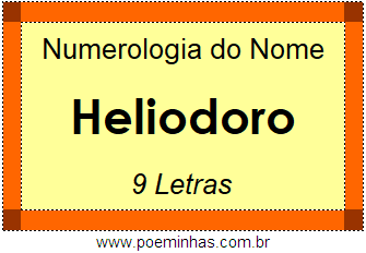 Numerologia do Nome Heliodoro